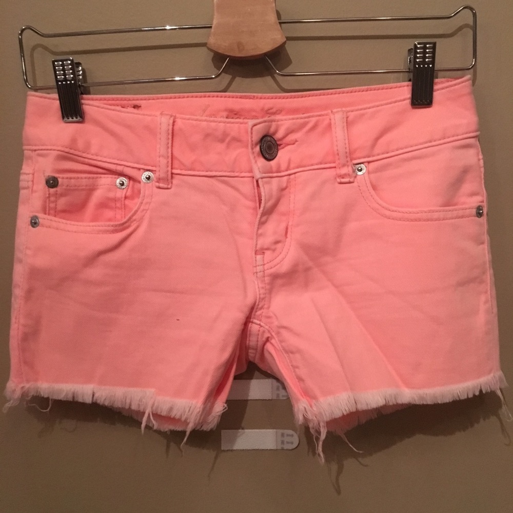 EUC American Eagle Outfitters Neon Pink Shorts 0